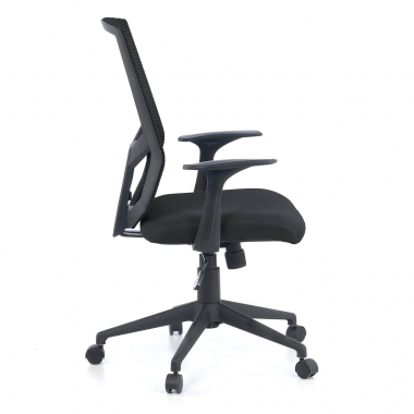 silla giratoria negro archer malla brazos fijos soporte lumbar 4