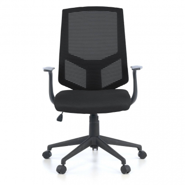 silla giratoria negro archer malla brazos fijos soporte lumbar 3