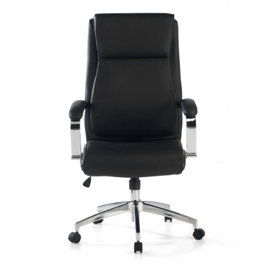 sillon de oficina negro counter piel sintetica brazos tapizados 3