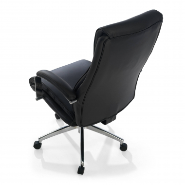 sillon de oficina negro counter piel sintetica brazos tapizados 7