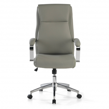 sillon de oficina gris counter piel sintetica brazos tapizados 3