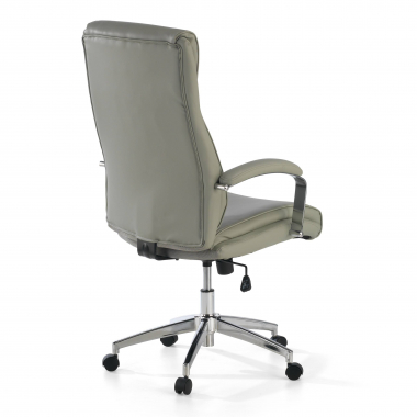 sillon de oficina gris counter piel sintetica brazos tapizados 6