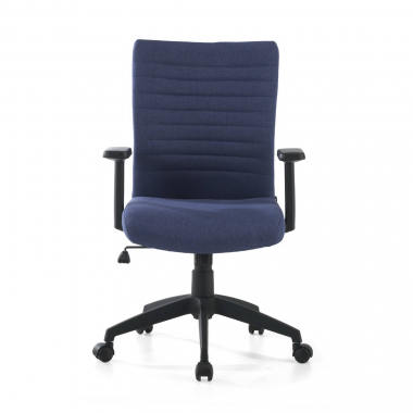silla giratoria azul kobe tela brazos fijos soporte lumbar 3