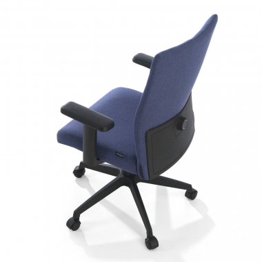 silla giratoria azul kobe tela brazos fijos soporte lumbar 6