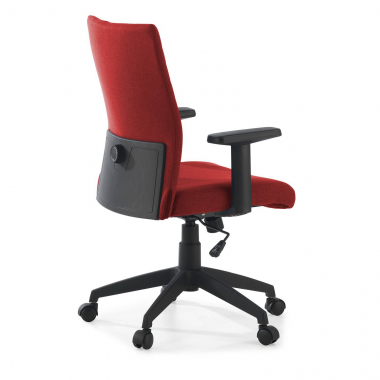 silla giratoria rojo kobe tela brazos fijos soporte lumbar 7