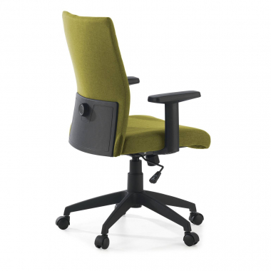 silla giratoria verde kobe tela brazos fijos soporte lumbar 7