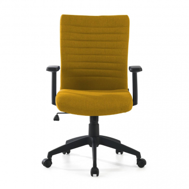 silla giratoria amarillo kobe tela brazos fijos soporte lumbar 3