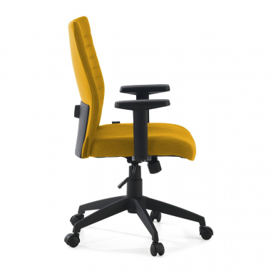 silla giratoria amarillo kobe tela brazos fijos soporte lumbar 6
