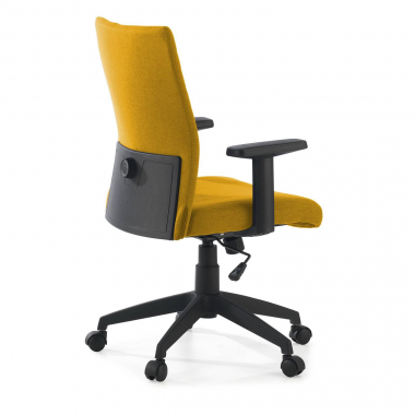 silla giratoria amarillo kobe tela brazos fijos soporte lumbar 7