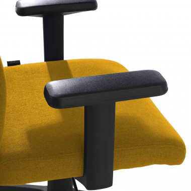 silla giratoria amarillo kobe tela brazos fijos soporte lumbar 5