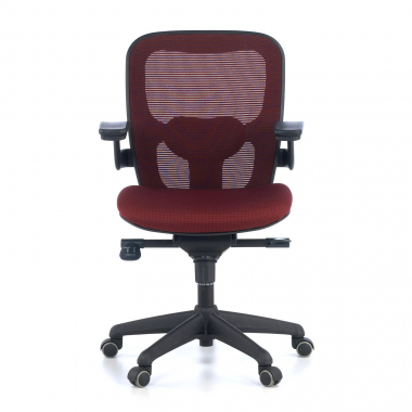 silla ergonomica rojo silla de oficina malla brazos moviles soporte lumbar 4