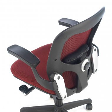silla ergonomica rojo silla de oficina malla brazos moviles soporte lumbar 7