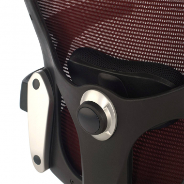 silla ergonomica rojo silla de oficina malla brazos moviles soporte lumbar 6