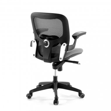 silla ergonomica gris silla de oficina malla brazos moviles soporte lumbar 7