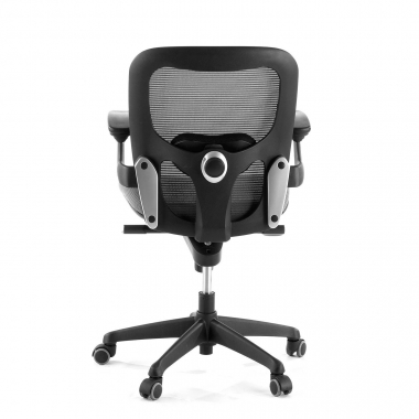 silla ergonomica gris silla de oficina malla brazos moviles soporte lumbar 8