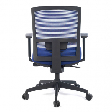 silla ergonomica azul estructura negra malla brazos regulables 1d soporte lumbar 9
