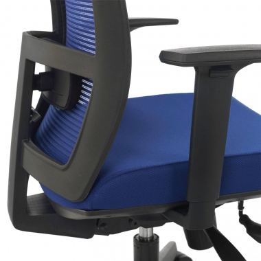 silla ergonomica azul estructura negra malla brazos regulables 1d soporte lumbar 6
