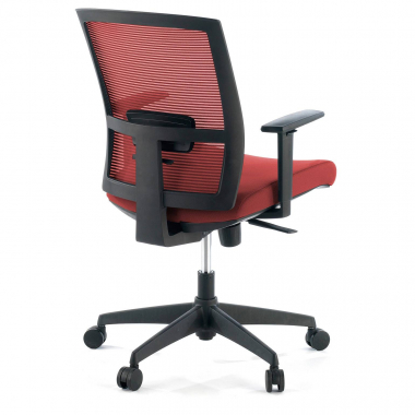 silla ergonomica rojo estructura negra malla brazos regulables 1d soporte lumbar 8