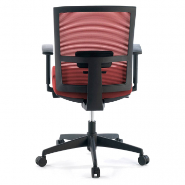 silla ergonomica rojo estructura negra malla brazos regulables 1d soporte lumbar 9