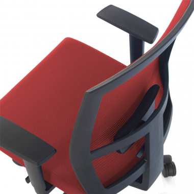 silla ergonomica rojo estructura negra malla brazos regulables 1d soporte lumbar 5