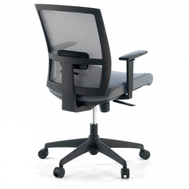 silla ergonomica gris estructura negra malla brazos regulables 1d soporte lumbar 8