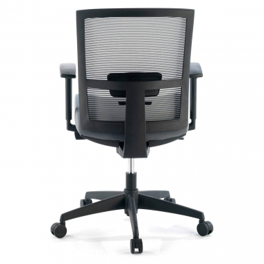 silla ergonomica gris estructura negra malla brazos regulables 1d soporte lumbar 7