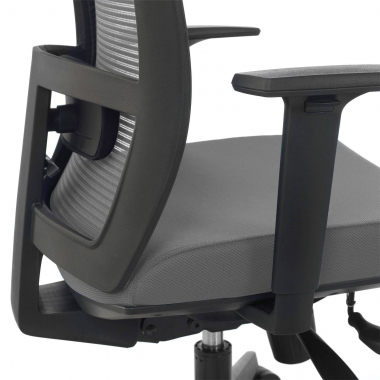 silla ergonomica gris estructura negra malla brazos regulables 1d soporte lumbar 5