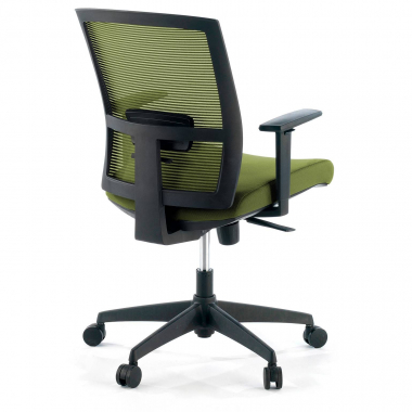silla ergonomica verde estructura negra malla brazos regulables 1d soporte lumbar 8