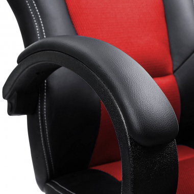 silla gaming rojo racer piel sintetica brazos fijos 5