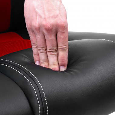 silla gaming rojo racer piel sintetica brazos fijos 6