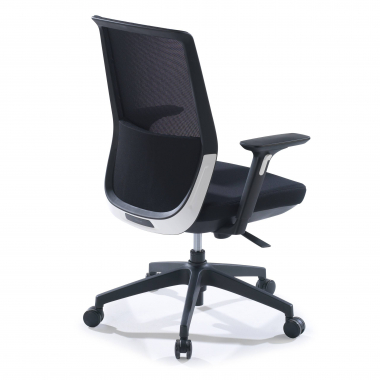 silla de oficina negro red estructura gris malla brazos regulables 3d 6