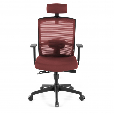 silla ergonomica rojo estructura negra reposacabezas malla brazos regulables 1d soporte lumbar reposacabezas 4