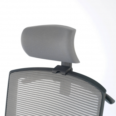 silla ergonomica gris estructura negra reposacabezas malla brazos regulables 1d soporte lumbar reposacabezas 9