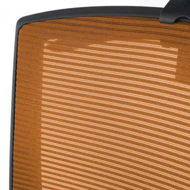 silla ergonomica naranja estructura negra reposacabezas malla brazos regulables 1d soporte lumbar reposacabezas 6