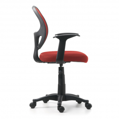 silla de oficina barata rojo one malla brazos fijos 4
