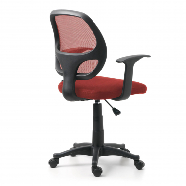 silla de oficina barata rojo one malla brazos fijos 7