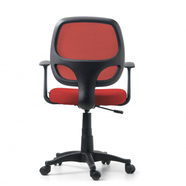 silla de oficina barata rojo one malla brazos fijos 6