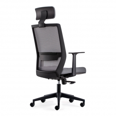 silla giratoria gris con reposacabezas malla brazos moviles soporte lumbar reposacabezas 6