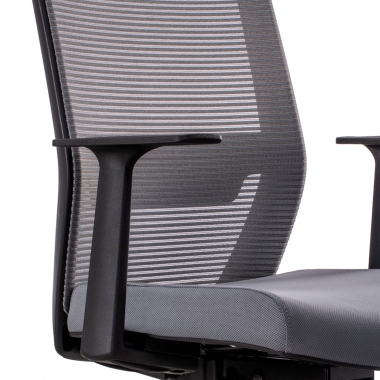 silla giratoria gris con reposacabezas malla brazos moviles soporte lumbar reposacabezas 8