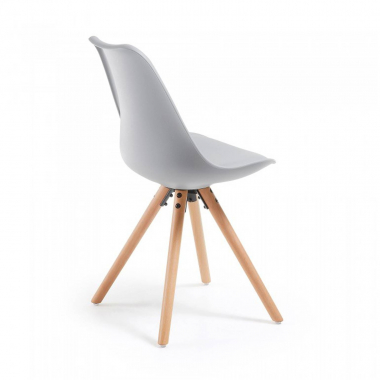 silla nordica gris silla patas de madera plastico sin brazos 4