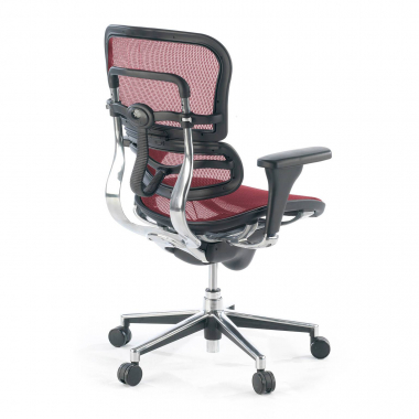 silla de oficina barata rojo red malla brazos regulables 4d doble soporte lumbar 8