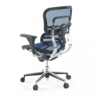 silla de oficina barata azul red malla brazos regulables 4d doble soporte lumbar 6