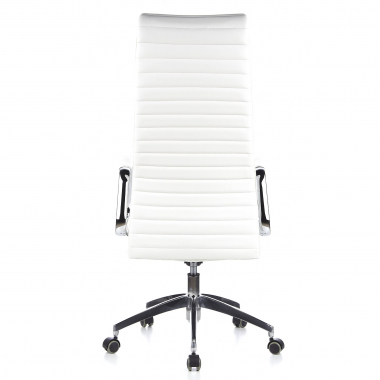 sillon de oficina blanco piel natural piel natural brazos tapizados reposacabezas 8