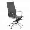Sillón oficina diseño Brenton, marco de acero, respaldo alto