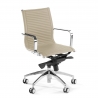 Sillón oficina diseño Brenton, marco de acero, respaldo bajo