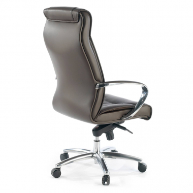 sillon de oficina marron respaldo alto piel sintetica piel sintetica brazos tapizados 6