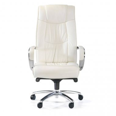 sillon de oficina blanco respaldo alto piel sintetica piel sintetica brazos tapizados 3