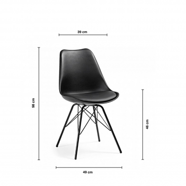 silla confidente gris silla pata metalica plastico sin brazos 7