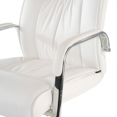 silla confidente blanco patin piel natural piel natural brazos tapizados 8
