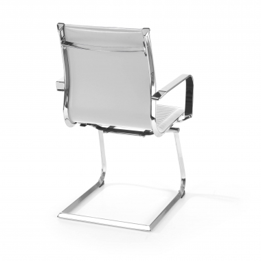 silla confidente blanco estructura cromada ecopiel piel sintetica brazos fijos 6